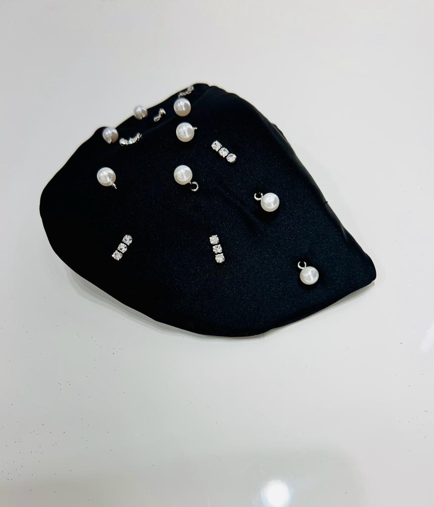 Accessorio Spalline - Variante: Nero con perle