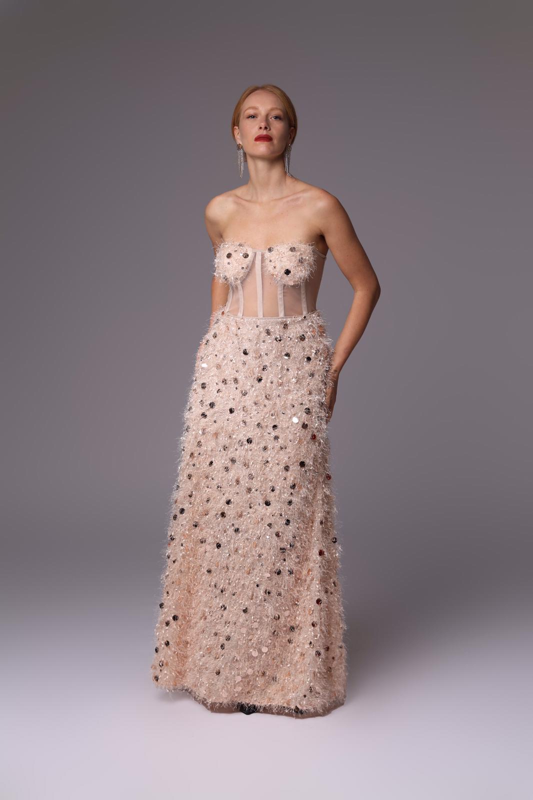 Abito Paillettes E Frange