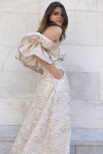 Carica l'immagine nel visualizzatore di Gallery, Abito lungo strapless jacquard
