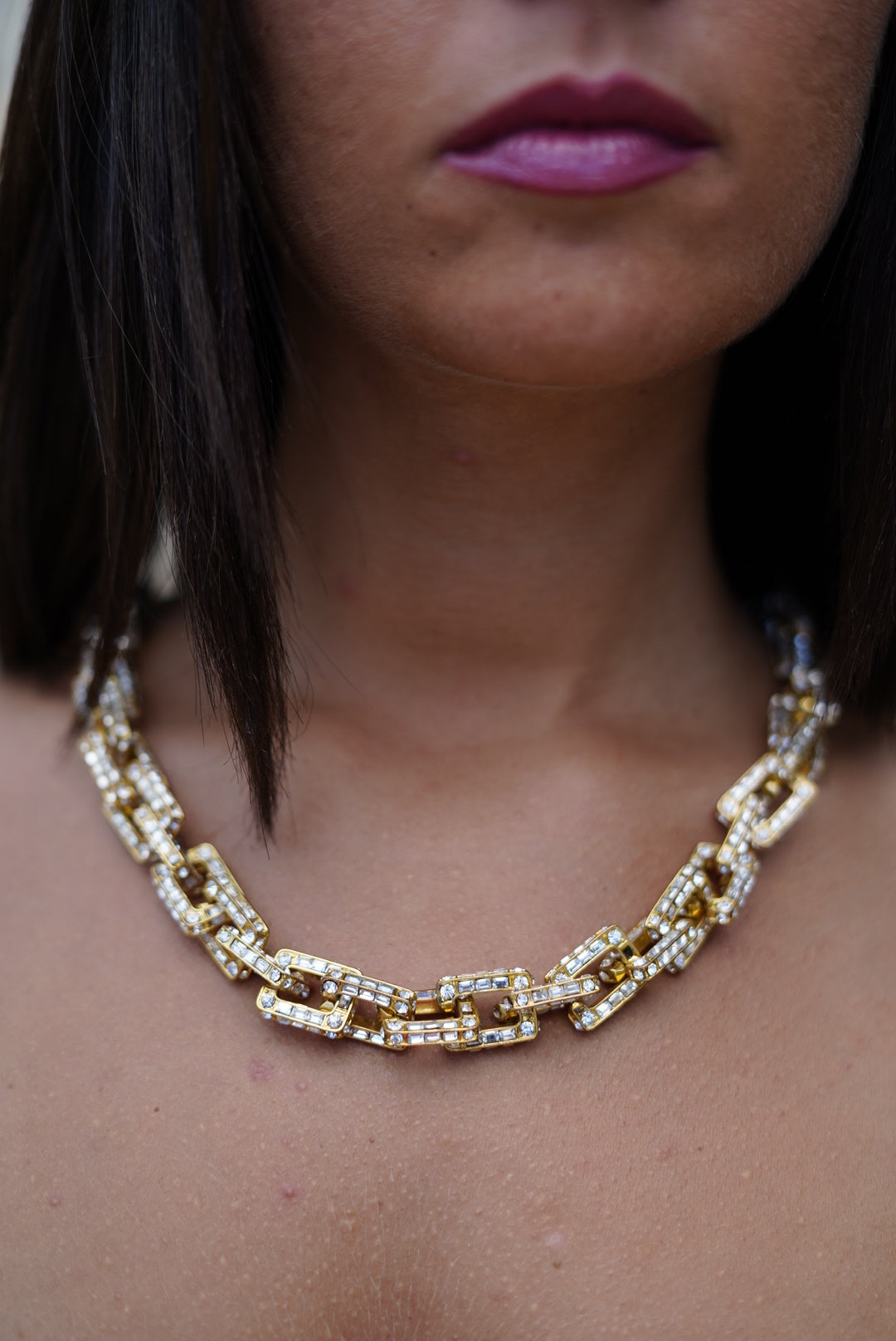 Collana Catena e Strass